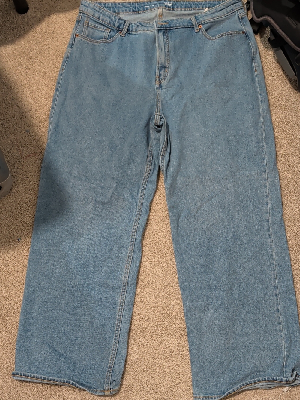 Old Navy Light Blue Extra High Rise Wide Leg Jeans